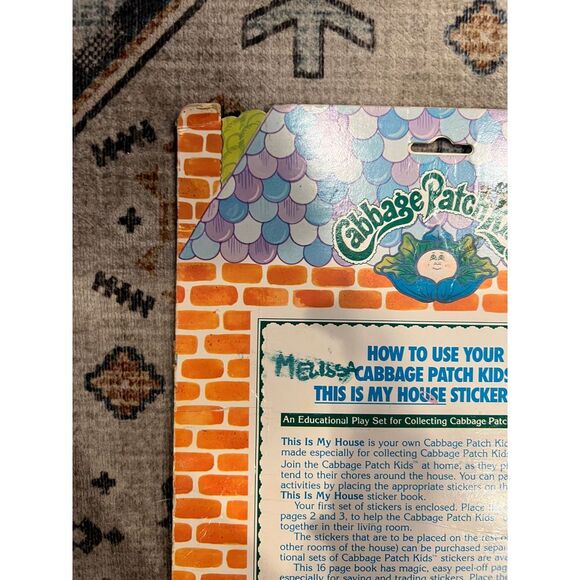 VTG Cabbage Patch Kids This Is My House Puffy Sticker Activity Book‎ EUC 1980s - Picture 9 of 12